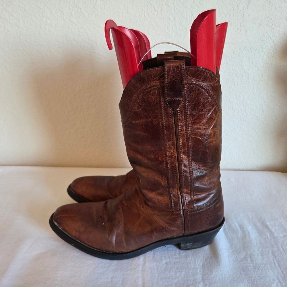 Laredo 68465 Mens Brown Leather Western Cowboy Boots Size 11.5 D Oil Resistant